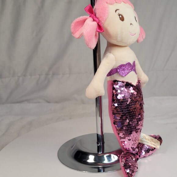 Dandee Mermaid Plush Doll Pink Sequin Tail - Picture 7 of 8